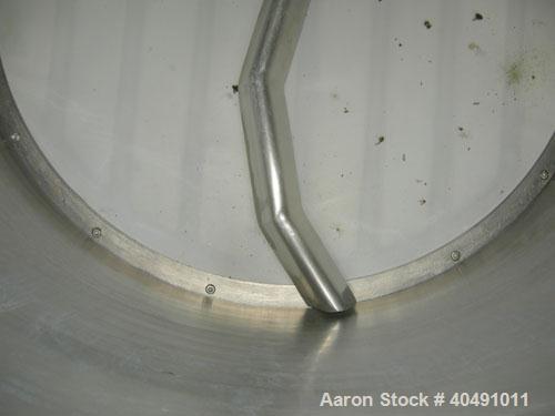 Used Zwag filter dryer, .5 square meter, 316 TI stainless steel. Approximately 30" (780mm) diameter x 20" (522mm) deep, dished top, flat bolt on jacketed bottom with screen. Internal rated -15/90 psi...
