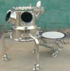 Used Aurora Filters Halar Lined Nutsche Style Filter, Model A20-H, 316L stainless steel. Filtration area .20 square meter, 2.1 square feet, cake capacity minimum 4 liters (3/4