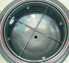 Used Aurora Filters Halar Lined Nutsche Style Filter, Model A20-H, 316L stainless steel. Filtration area .20 square meter, 2.1 square feet, cake capacity minimum 4 liters (3/4