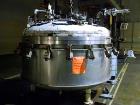 Used Baeurle & Morris Nutsche Type Filter. Approximately .5 square meters, 316L stainless steel. Approximately 72