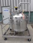 Used Chicago Boiler Company Manual Nutsche Style Filter, approximately 0.5 square meter, 316 stainless steel, vertical. 36