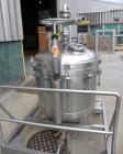 Used Chicago Boiler Company Manual Nutsche Style Filter, approximately 0.5 square meter, 316 stainless steel, vertical. 36