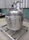 Used Chicago Boiler Company Manual Nutsche Style Filter, approximately 0.5 square meter, 316 stainless steel, vertical. 36