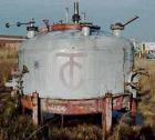 Used Duriron Company Pressure Nutsche Filter, 7.1 Square Meter (77 Square Feet), 316 Stainless Steel. 120'' Diameter x 40'' straight side, dished top head, flat bottom. Internal rated 75 psi at 150 d...