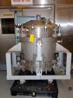 Used Durco Nutsche Style Single Leaf Pressure Filter, approximately 0.6 square meter, 316L stainless steel. 36'' diameter x 28'' straight side. Bolt on top with davit arm, bolt on hinged bottom with ...
