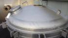 Used Durco Nutsche Style Single Leaf Pressure Filter, approximately 0.6 square meter, 316L stainless steel. 36'' diameter x 28'' straight side. Bolt on top with davit arm, bolt on hinged bottom with ...