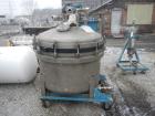Used Duriron Nutsche Filter, 1.16 Square Meter Surface Area. 304 stainless steel construction. Approximate 4' diameter, Internal rated 50 psi / Full Vacuum at 150 degrees F. Haylar lined body and top...