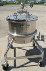 Used Lee Industries Nutsche Type Filter, approximate .06 square meter, model GF06, stainless steel. Approximately 22