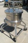 Used Lee Industries Nutsche Type Filter, approximate .06 square meter, model GF06, stainless steel. Approximately 22