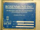 Used Rosenmund Filter Dryer, 4 Square Meter, Model 4M2 Side Discharge, 316L Stainless Steel. Approximately 94