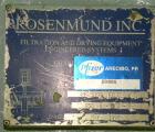 Used Rosenmund Filter Dryer, 4 Square Meter, Model 4MS Side Discharge, 316L Stainless Steel. Approximately 96