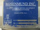 Used Rosenmund Filter Dryer, 0.25 Square Meter, Hastelloy C22. Internal rated 50 psi & Full Vacuum at 350 degrees F. 304 Stainless steel jacket rated 90 psi & Full Vacuum at 350 degrees F. Manual dis...