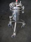 Used Sparkler Nutsche Type Filter, 316 Stainless Steel, Model 8-6.  Rated 60 psi @ 350 deg F internal, removable basket, on legs.  New 2011.
