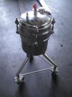 Used Sparkler Nutsche Type Filter, 316 Stainless Steel, Model 8-6.  Rated 60 psi @ 350 deg F internal, removable basket, on legs.  New 2011.