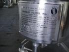 Used Sparkler Nutsche Type Filter, 316 Stainless Steel, Model 8-6.  Rated 60 psi @ 350 deg F internal, removable basket, on legs.  New 2011.
