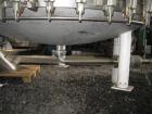 Used 2.6 sq meter ZWAG agitated nutsche filter, stainless steel construction, 1800 liter capacity vessel, rated 2 bar at 100 C internal, jacketed for 6 bar at 100 C, hydraulically operated agitator a...