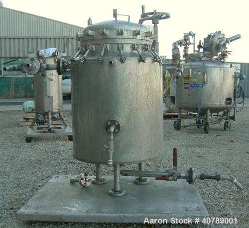 Used Sparkler Filters Inc Horizontal Plate Filter, Model 18-D-10SP, 316 Stainless Steel. Approximate 16.01 square foot filter area, 1.91 cubic foot cake capacity, rated 16 gpm per square foot filter ...