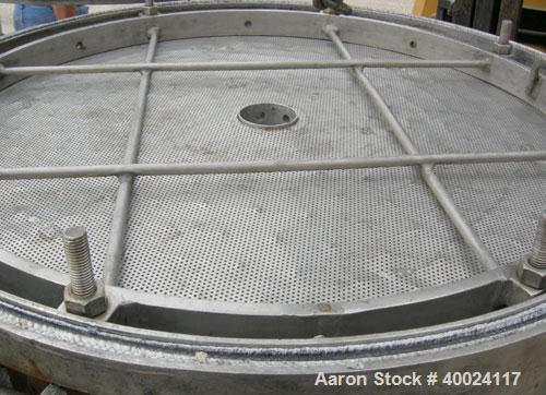 Used Sparkler horizontal plate filter, model 33-D-9, 316 stainless steel, approximate 50.4 square feet   filter area, 7.5 cubic feet cake capacity.  Rated 3000 gallons per hour max.  316 stainless st...