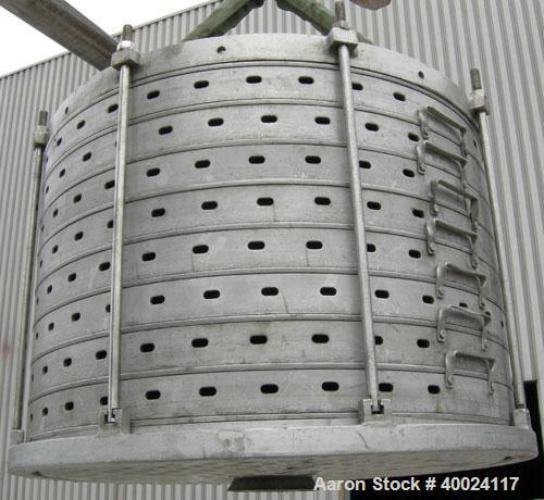 Used Sparkler horizontal plate filter, model 33-D-9, 316 stainless steel, approximate 50.4 square feet   filter area, 7.5 cubic feet cake capacity.  Rated 3000 gallons per hour max.  316 stainless st...