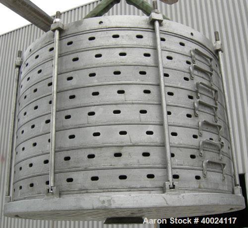 Used- Sparkler horizontal plate filter, model 33-D-9, 316 stainless steel, approximate 50.4 square feet   filter area, 7.5 c...