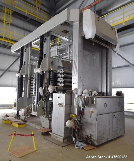 Unused- Outotec stainless steel LAROX PF48 vertical filter press.  Type: PF 72/96 M48 2 33.  S/N 1019 Year: 2011 with control panel and Rexroth power/hydraulic pack   NOT FULLY ASSEMBLED (additional ...