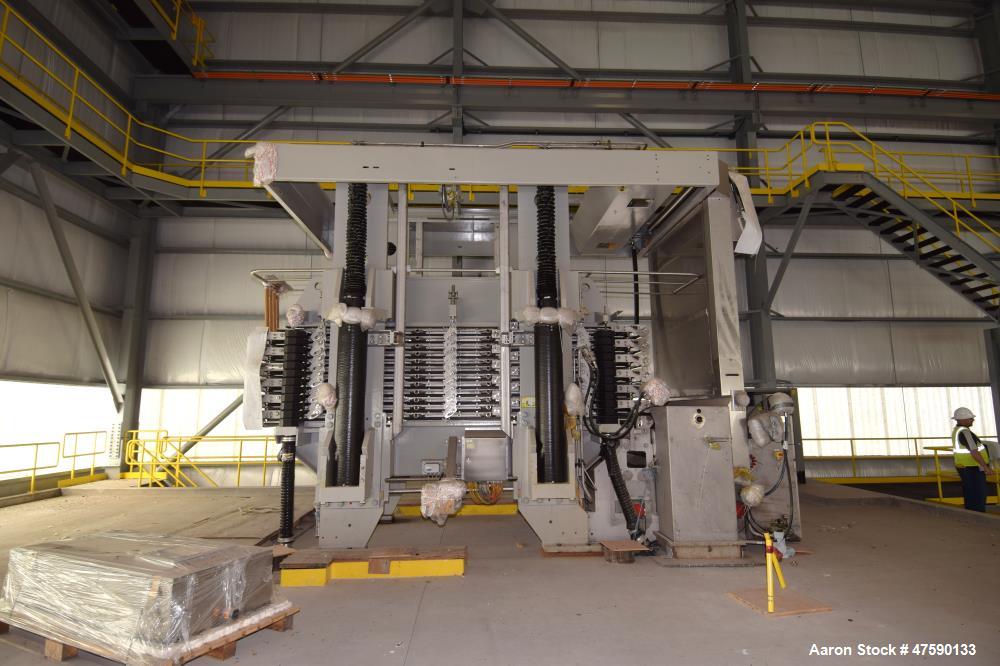 Unused- Outotec stainless steel LAROX PF48 vertical filter press.  Type: PF 72/96 M48 2 33.  S/N 1019 Year: 2011 with control panel and Rexroth power/hydraulic pack   NOT FULLY ASSEMBLED (additional ...