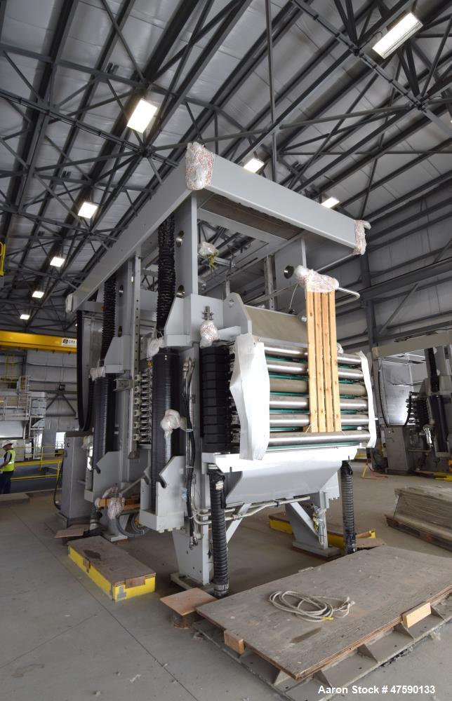Unused- Outotec stainless steel LAROX PF48 vertical filter press.  Type: PF 72/96 M48 2 33.  S/N 1019 Year: 2011 with control panel and Rexroth power/hydraulic pack   NOT FULLY ASSEMBLED (additional ...
