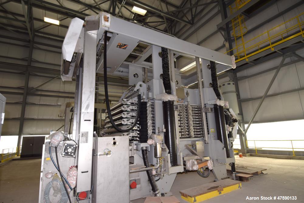 Unused- Outotec stainless steel LAROX PF48 vertical filter press.  Type: PF 72/96 M48 2 33.  S/N 1019 Year: 2011 with control panel and Rexroth power/hydraulic pack   NOT FULLY ASSEMBLED (additional ...
