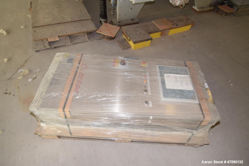 Unused- Outotec stainless steel LAROX PF48 vertical filter press.  Type: PF 72/96 M48 2 33.  S/N 1019 Year: 2011 with control panel and Rexroth power/hydraulic pack   NOT FULLY ASSEMBLED (additional ...