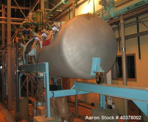 Used U.S. Filter Filtra-Matic, model 48FM-370. Approximately 370 square feet area, 316 stainless steel construction, horizontal tank. Tank approxmately 48" diameter. Vertical leaf. Internal rated 100...