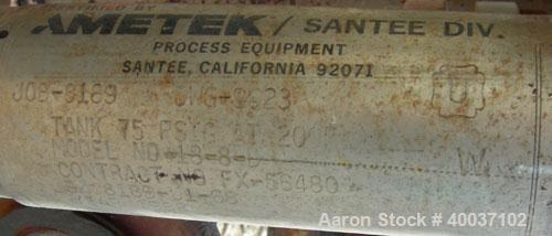 Used Stainless Steel Ametek Horizontal Plate Filter, Model 18-8-D