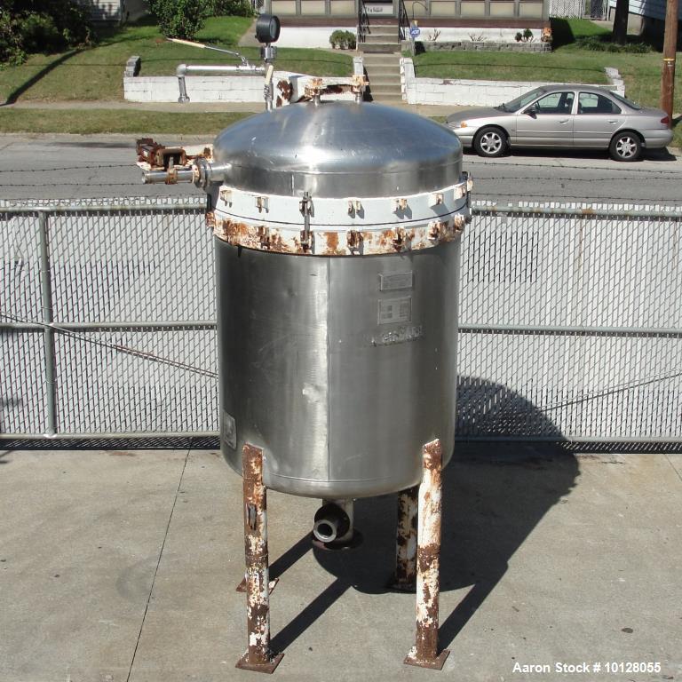 Used Ametek Niagara 316 Stainless Steel Vertical Pressure Leaf Filter – 342 Sq Ft