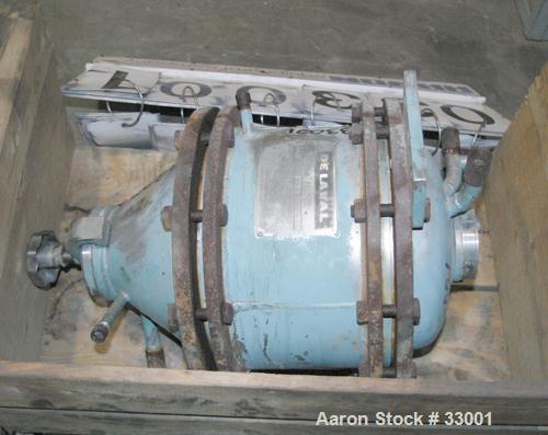 Used Delaval Funda Filter, model LO.12. Approximately (.12) Square Meter, 316 Stainless Steel. Bolt on top and coned bottom sections. Internal rated 75 psi at 300 deg.f., jacket rated 50 psi at 300 d...