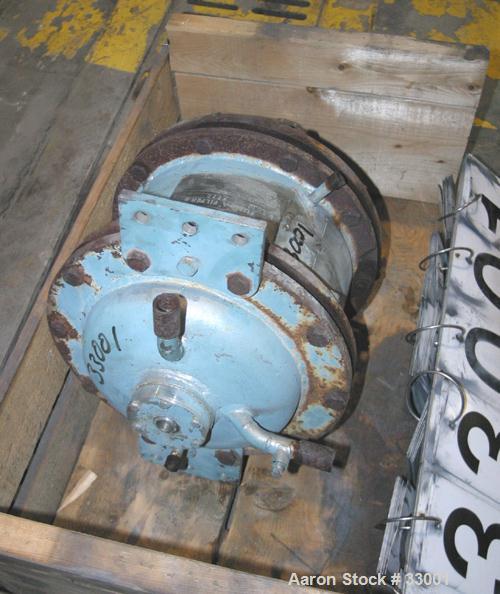 Used Delaval Funda Filter, model LO.12. Approximately (.12) Square Meter, 316 Stainless Steel. Bolt on top and coned bottom sections. Internal rated 75 psi at 300 deg.f., jacket rated 50 psi at 300 d...