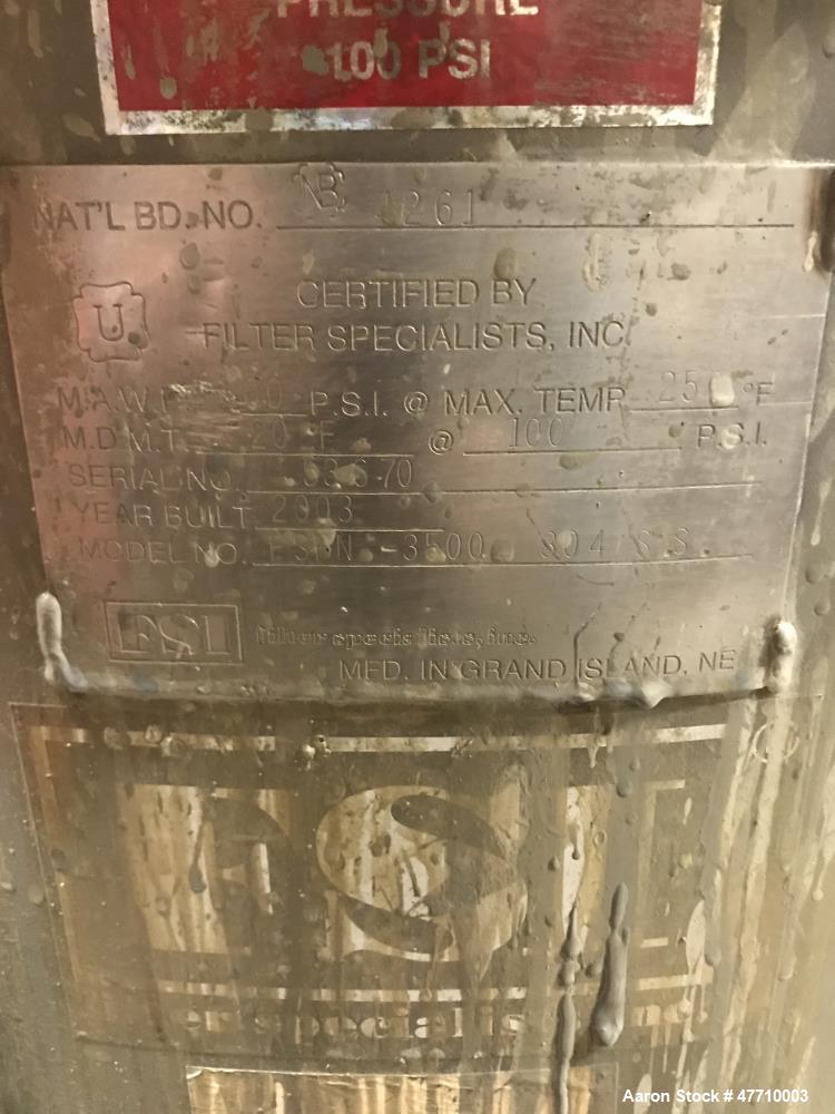 Used FSI / Filter Specialists Inc, Bag Filter, Model FSPN-3500