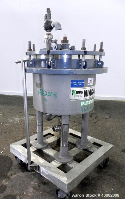 Used Stainless Steel Ketema Niagara Batch Miser Horizontal Plate Filter, Model 