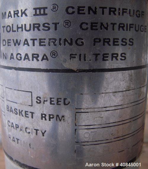 Used Ketema Niagara Batch-Miser Horizontal Plate Filter, model 33-12-S, 316 stainless steel. 74.44 square feet filter area, 5.43 cubic feet cake capacity. Vertical carbon steel lined tank with 316 st...