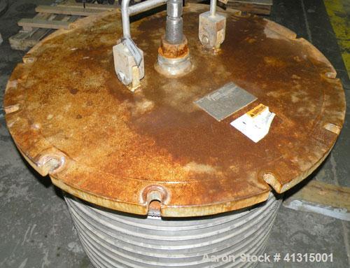 Used Ketema Horizontal Plate Filter, Model 33-12D S/J, 316 Stainless Steel. 74.44 square feet filter area, 10.08 cubic feet cake capacity. Non-jacketed vertical tank 36" diameter x 32" deep, internal...