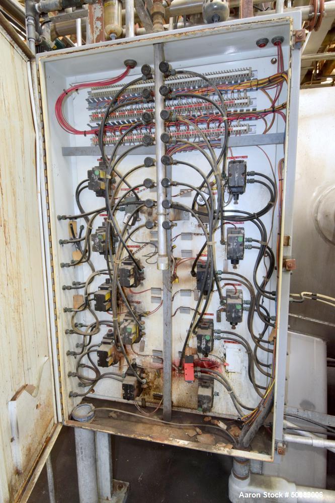 Used LFC Lochem Roto Jet Wet Cake Discharge Filter, Approximate 990 Square Feet Filter Area, Model RJWCD 92/1200/44 DC, Duplex Stainless Steel. Approximate (44) 1200mm (47.2") diameter vertical filte...