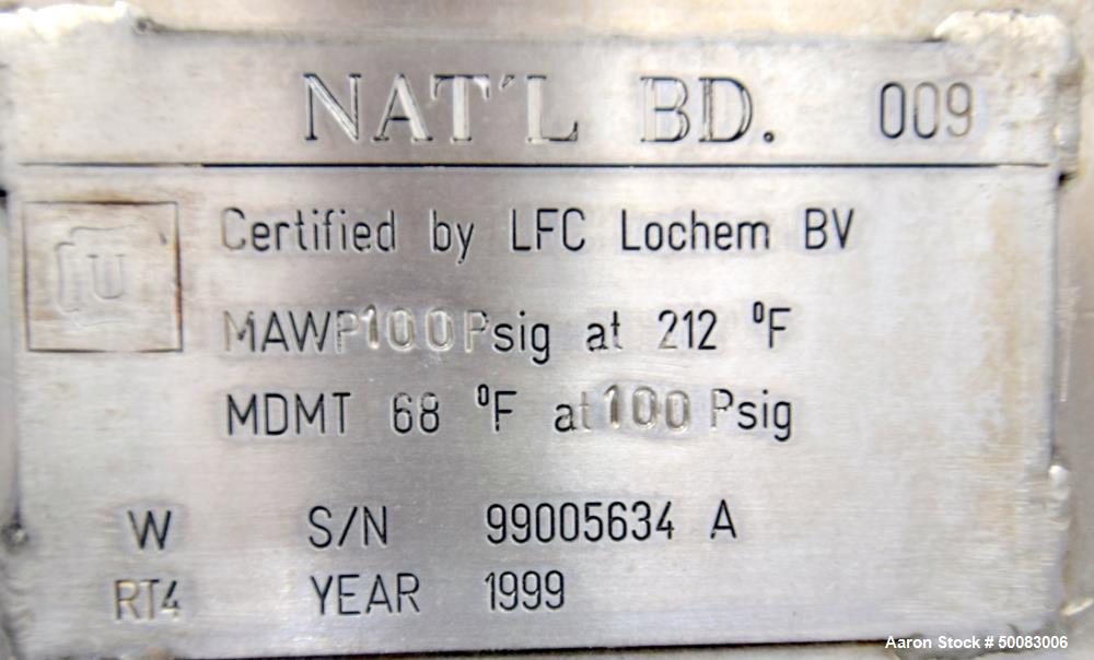 Used LFC Lochem Roto Jet Wet Cake Discharge Filter, Approximate 990 Square Feet Filter Area, Model RJWCD 92/1200/44 DC, Duplex Stainless Steel. Approximate (44) 1200mm (47.2") diameter vertical filte...