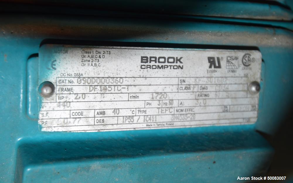 Used Mahle Industrial Filtration LFC Lochem Roto Jet Wet Cake Discharge Filter, Approximate 990 Square Feet Filter Area, Model RJWCD 92/1200/44 DC, 316L Stainless Steel. Approximate (44) 1200mm (47.2...