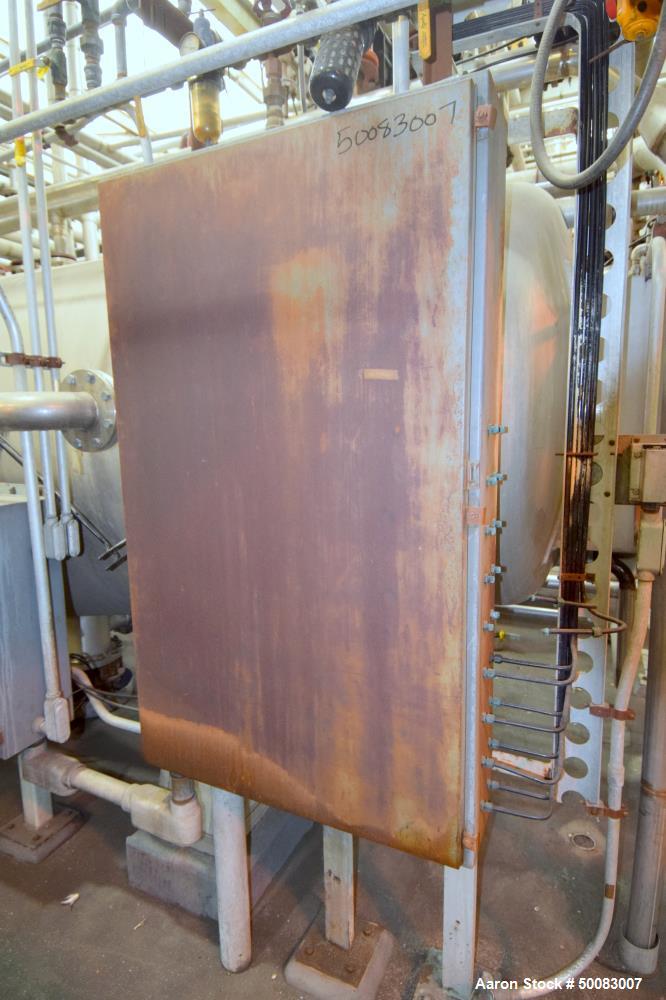 Used Mahle Industrial Filtration LFC Lochem Roto Jet Wet Cake Discharge Filter, Approximate 990 Square Feet Filter Area, Model RJWCD 92/1200/44 DC, 316L Stainless Steel. Approximate (44) 1200mm (47.2...