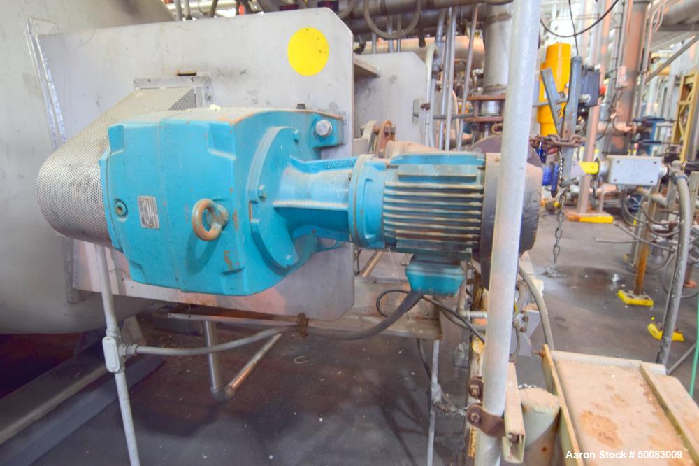 Used LFC Lochem Roto Jet Wet Cake Discharge Filter, Approximate 990 Square Feet Filter Area, Model RJWCD 92/1200/44 DC, Duplex Stainless Steel. Approximate (44) 1200mm (47.2") diameter vertical filte...