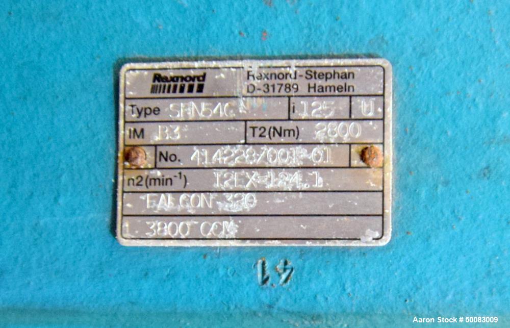 Used LFC Lochem Roto Jet Wet Cake Discharge Filter, Approximate 990 Square Feet Filter Area, Model RJWCD 92/1200/44 DC, Duplex Stainless Steel. Approximate (44) 1200mm (47.2") diameter vertical filte...
