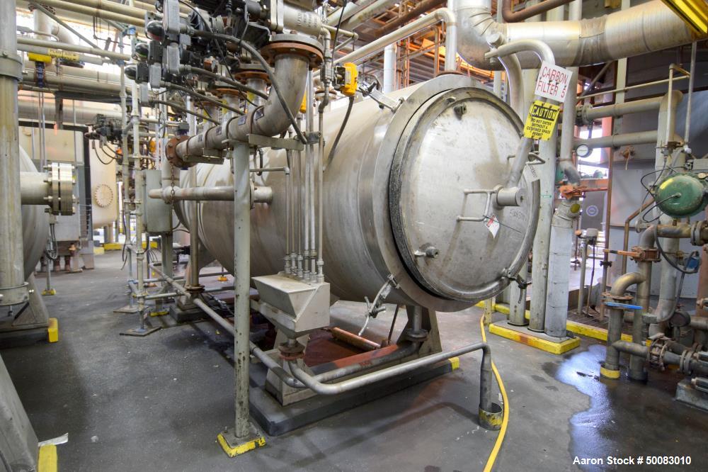 Used AMA Filter Group LFC Lochem Roto Jet Wet Cake Discharge Filter, Approximate 990 Square Feet Filter Area, Model RJWCD 92/1200/44 DC, 316L Stainless Steel. Approximate (44) 1200mm (47.2") diameter...