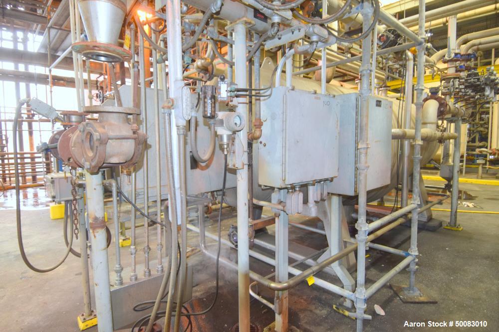 Used AMA Filter Group LFC Lochem Roto Jet Wet Cake Discharge Filter, Approximate 990 Square Feet Filter Area, Model RJWCD 92/1200/44 DC, 316L Stainless Steel. Approximate (44) 1200mm (47.2") diameter...