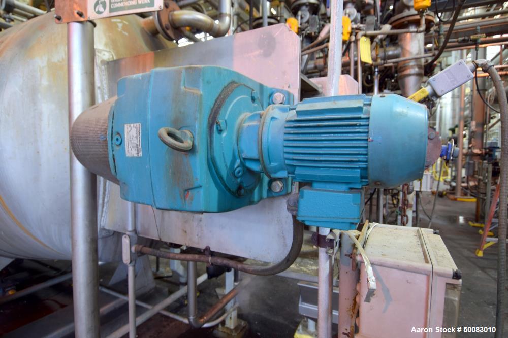 Used AMA Filter Group LFC Lochem Roto Jet Wet Cake Discharge Filter, Approximate 990 Square Feet Filter Area, Model RJWCD 92/1200/44 DC, 316L Stainless Steel. Approximate (44) 1200mm (47.2") diameter...