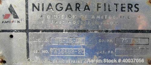 Used- Niagara Horizontal Plate Filter, Model 18-16-D
