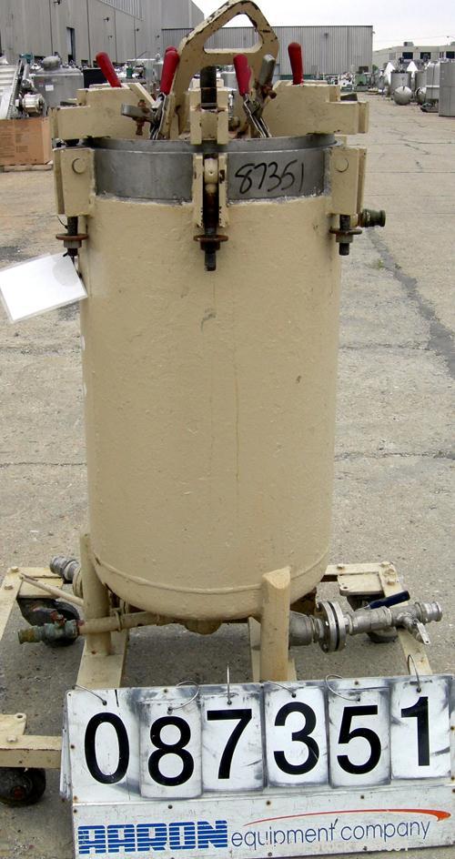 USED: Niagara horizontal plate filter, model 18-16-D, 316 stainless steel. 29.85 square feet filter area, 3.87 cubic feet cake capacity. Vertical tank 20" diameter x 34" deep, internal rated 75 psi. ...