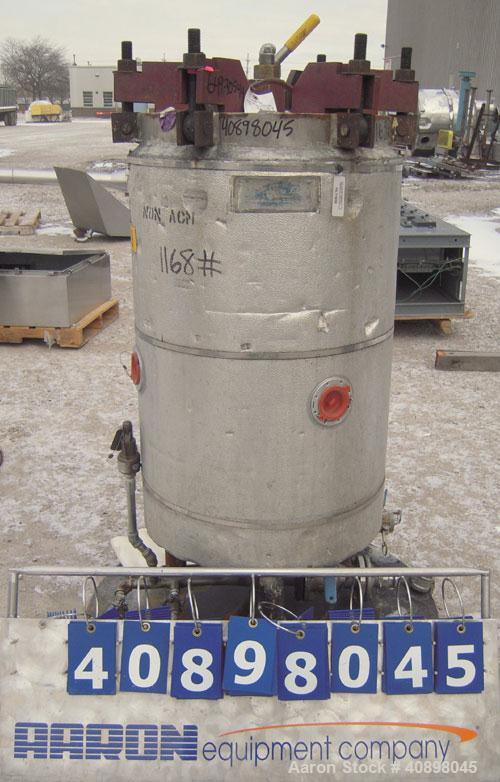 Used Niagara Horizontal Plate Filter, Model 18-24-S, 304 Stainless Steel. 44.78 Square feet surface area, 3.24 cubic feet cake capacity. Internal rated 75 psi at 300 deg F, carbon steel jacket rated ...